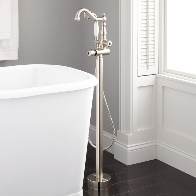 Signature Hardware Keswick Thermostatic Floor Mounted Tub Faucet Wayfair